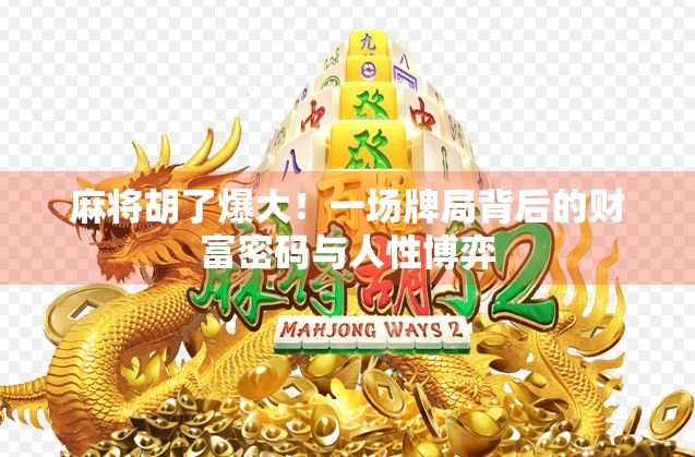 麻将胡了爆大！一场牌局背后的财富密码与人性博弈