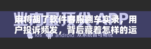 麻将胡了软件客服翻车实录，用户投诉频发，背后藏着怎样的运营黑洞？
